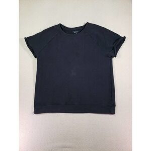 Craft & Commerce Sweater Mens Large Black Short Sleeve Fleece Made In USA